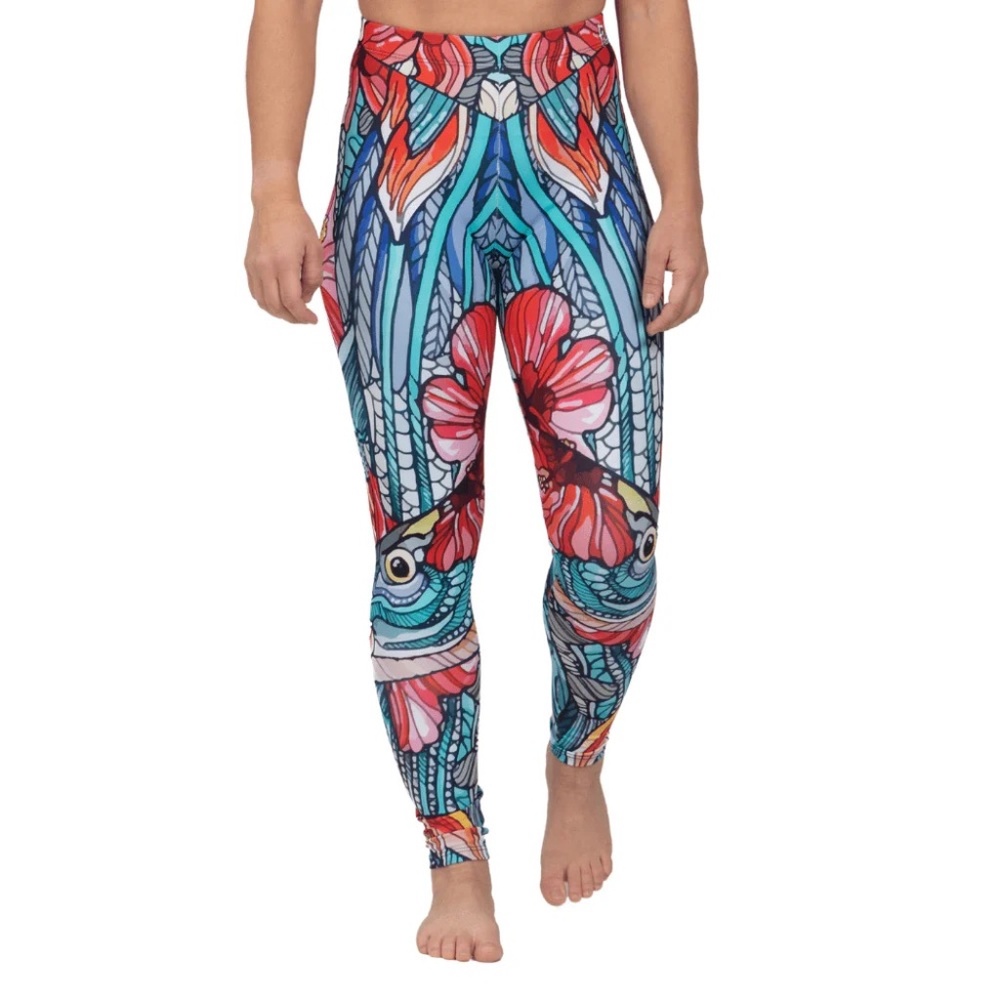 Women's Fishe Wear Beauty and the Bonefish Signature Leggings, Medium, NWOT